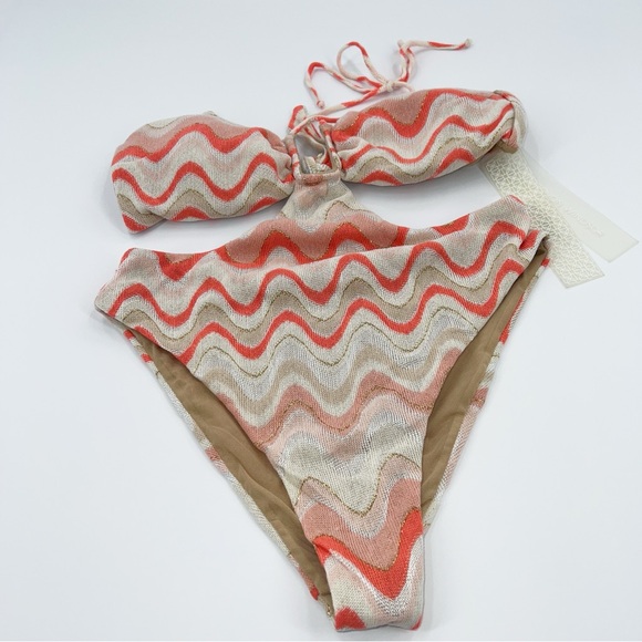 Devon Windsor NWT Romi One Piece Swimsuit in Coral Wave size Large - Picture 3 of 8